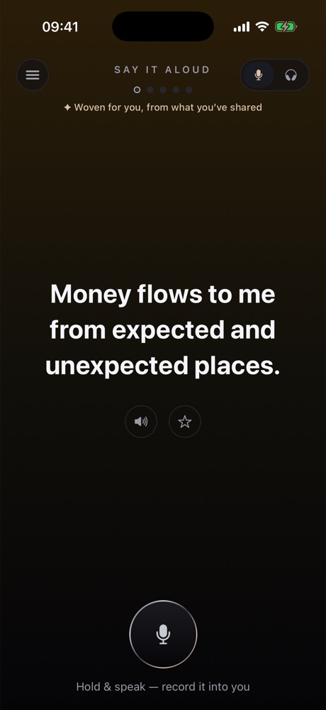 Daily affirmation card: Money flows to me from expected and unexpected places
